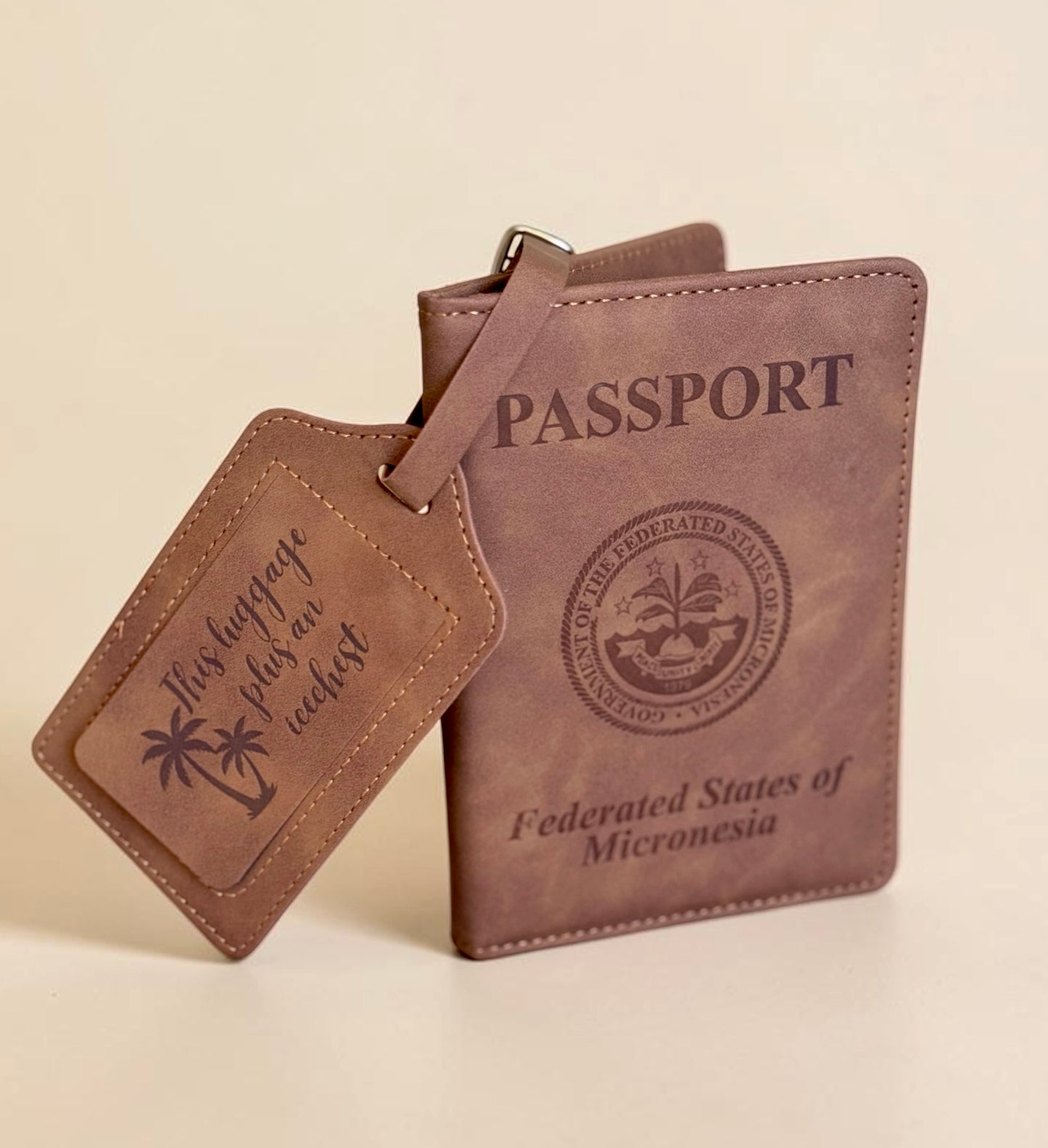 Nie Passport Cover/Luggage Tag Set